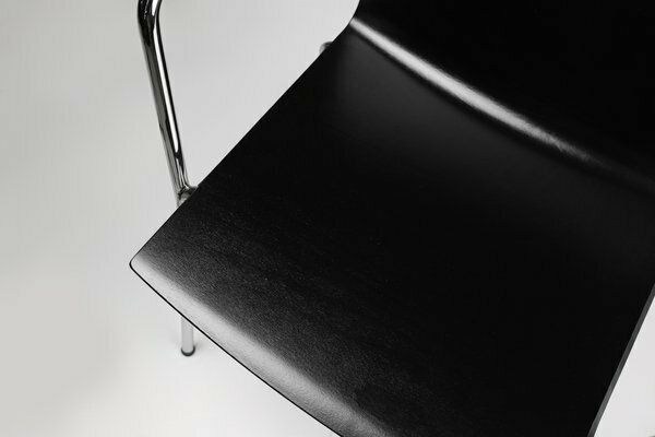 Mid Century Modern Black Chair In With Armrests, Belgium photo vinterior