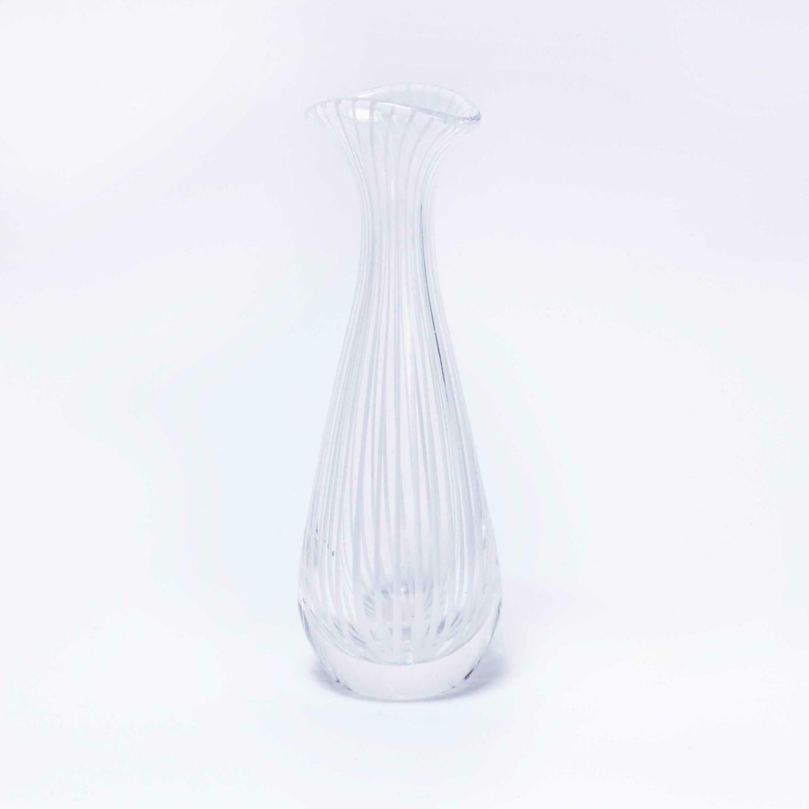 Mid Century Scandinavian Art Glass Tall Bud Vase