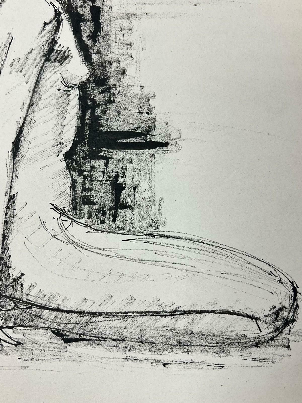 Genevieve Zondervan (1922 2013)genevieve Zondervan (1922 2013) French Drawing  Side Profile Of A Nude Ladyc. 1960's photo Art