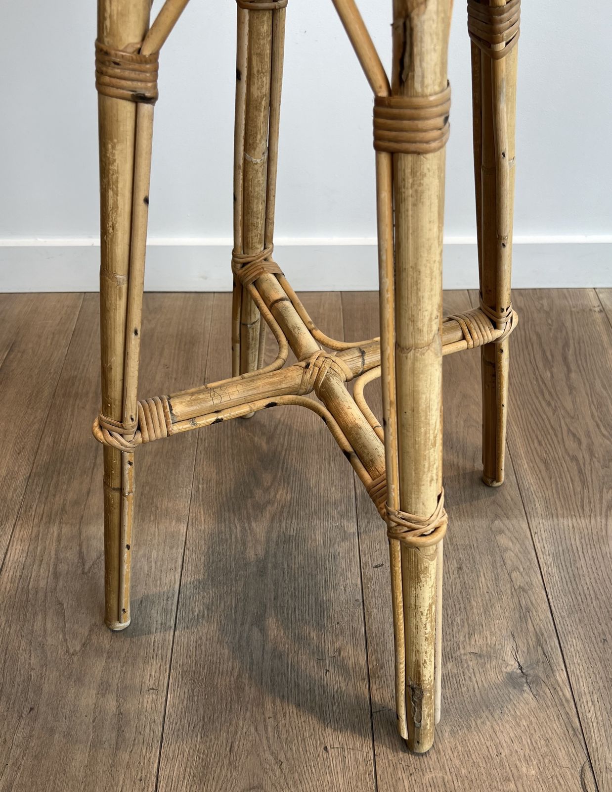 photo for sale Set Of 4 Rattan Stools, 1970s, Vintage