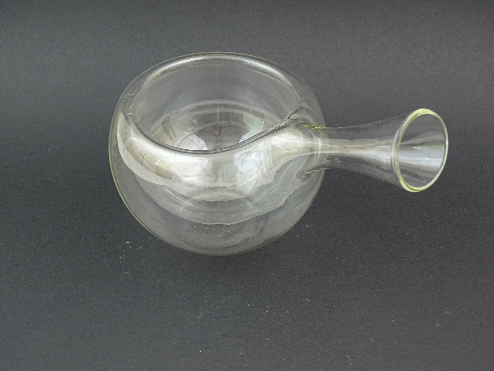 Vintage Hand Blown Clear Glass Carafe Designed By Marcel Brevi For Mb Creation To Make Iced Cold Cocktails Wine Sake Soju Juice Nitro Chef photo Home Decor