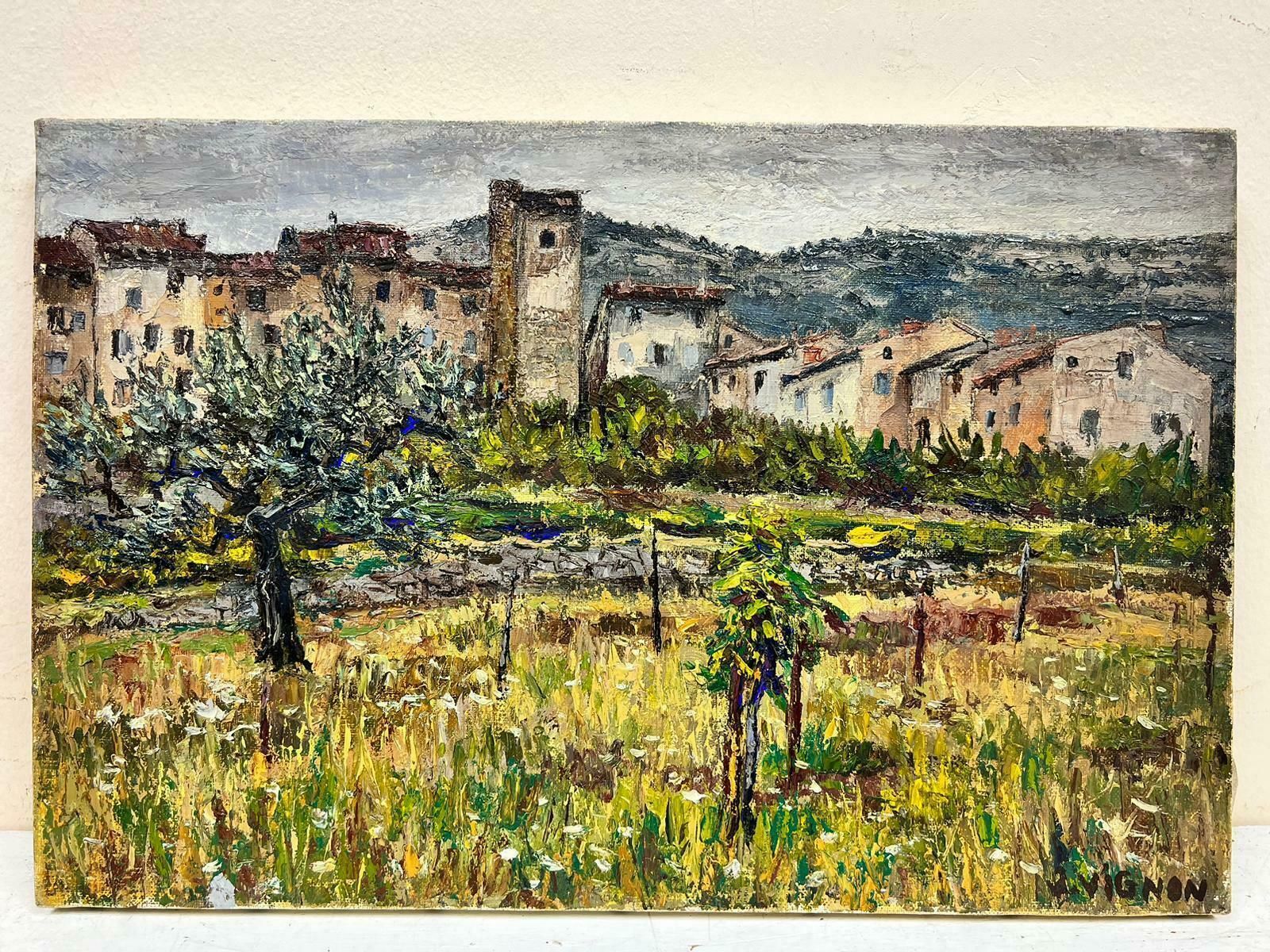 Josine Vignonolive Trees In Provence French Post Impressionist Signed Oil 1960's1960's photo furniture