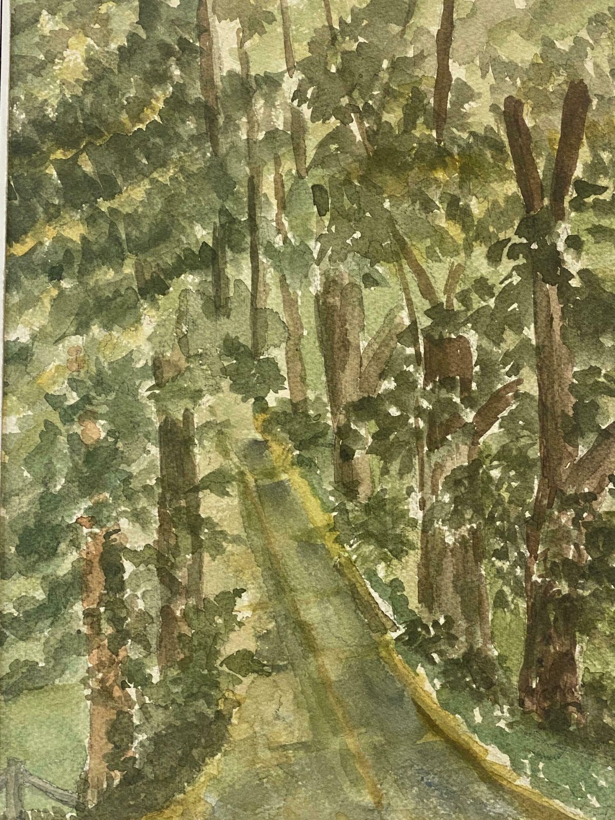 Bernard Labbe1950's French Modernist/ Cubist Painting   Through The Woodland1950's photo for sale