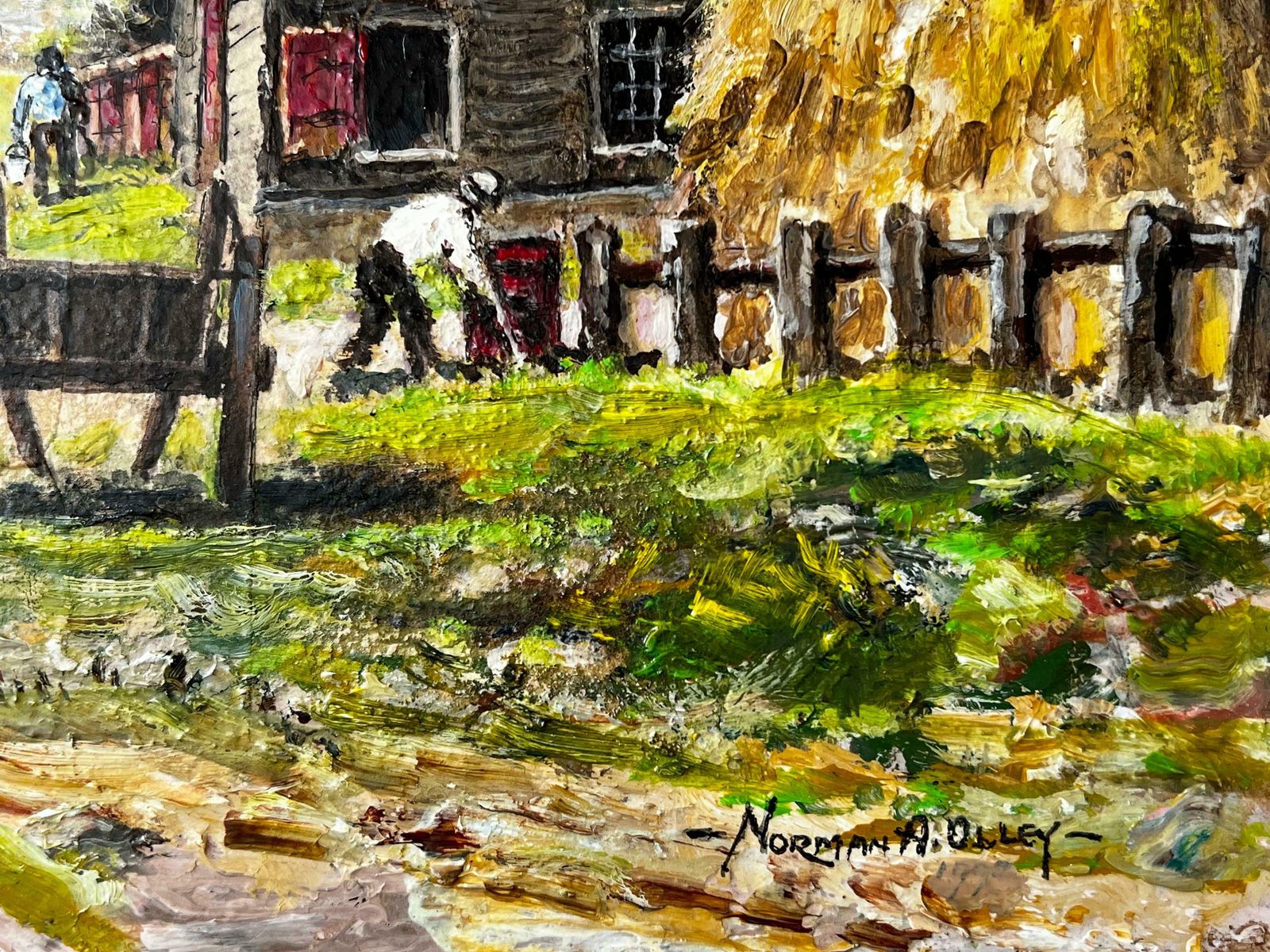 Norman A Olleysurrey Farmyard Of Farmers At Work   British Landscape photo 2045.0