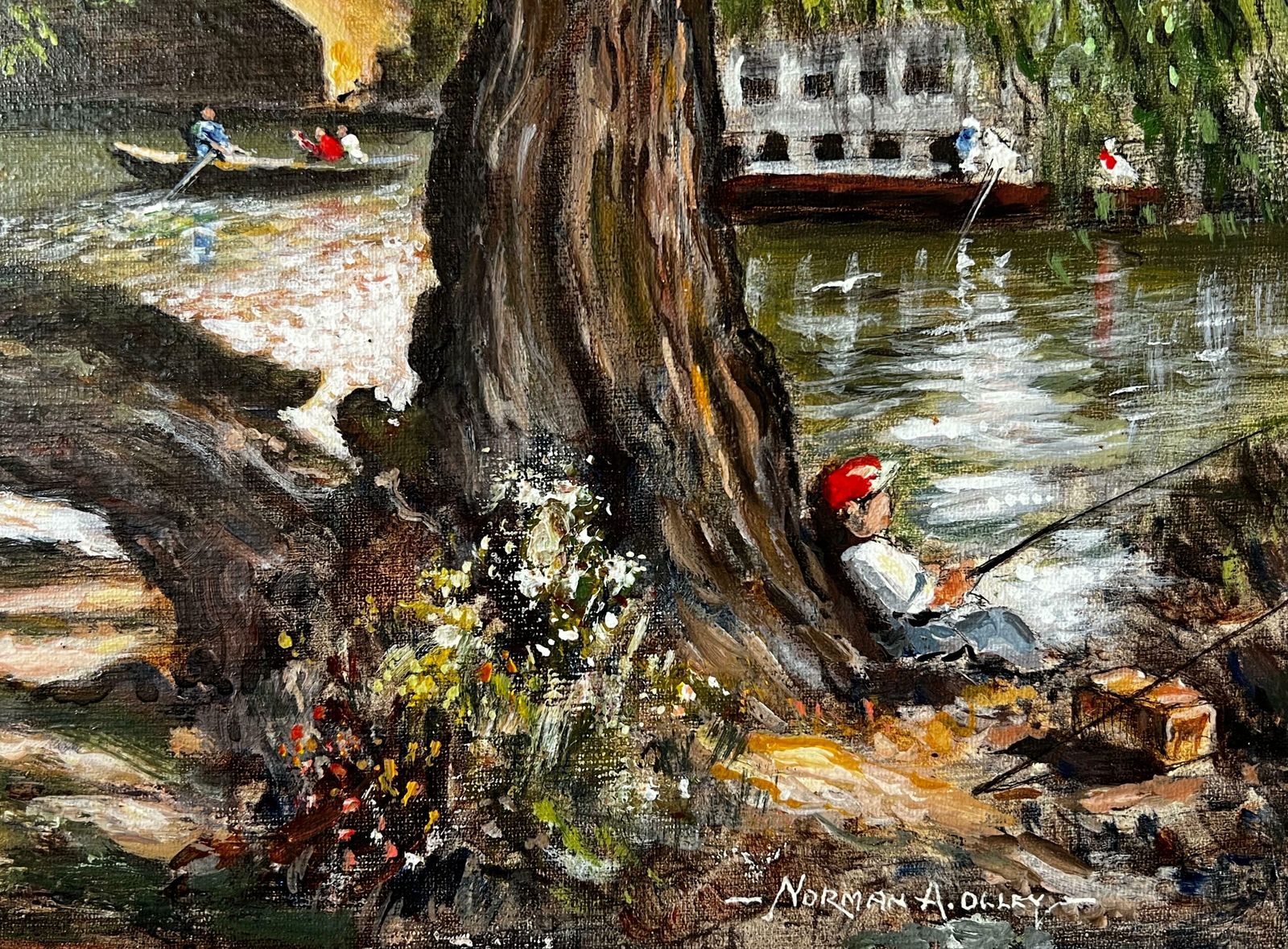 Norman A Olleya Tranquil British Scene In East Molesey Surrey photo Art