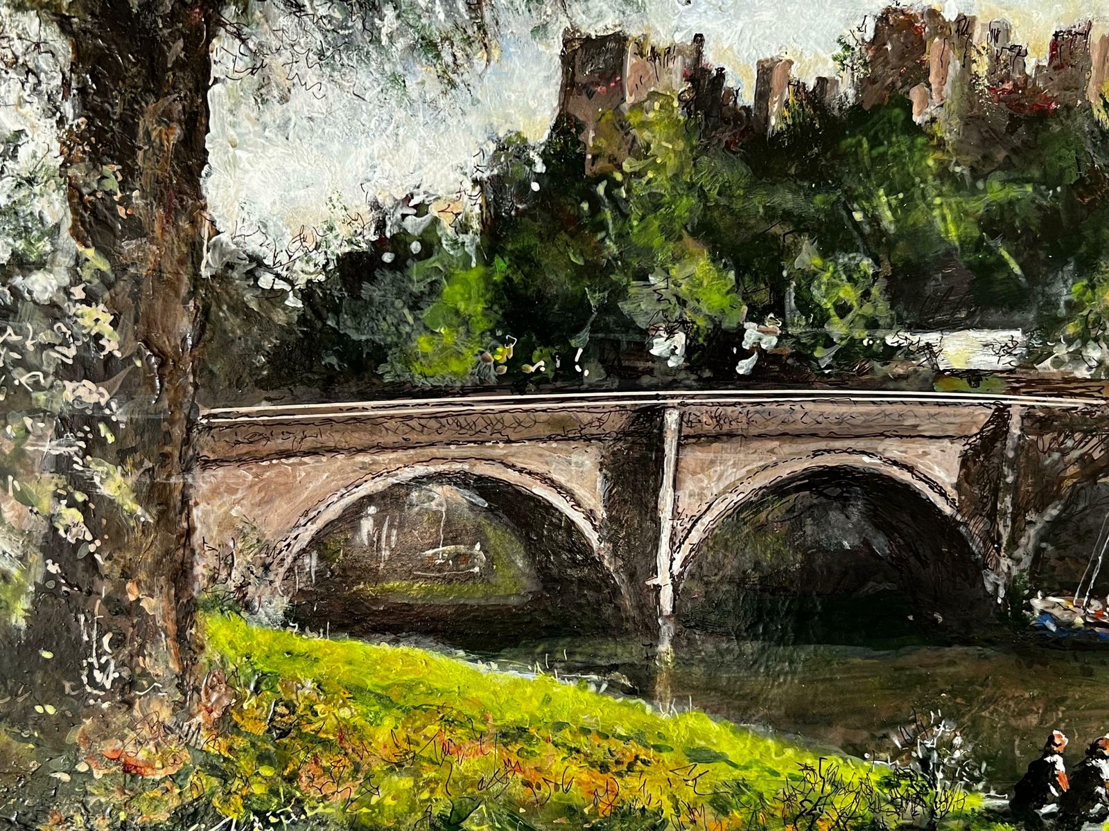 Norman A Olleya Dark Fishing Day With Bridge Over Placid Water photo 2045.0