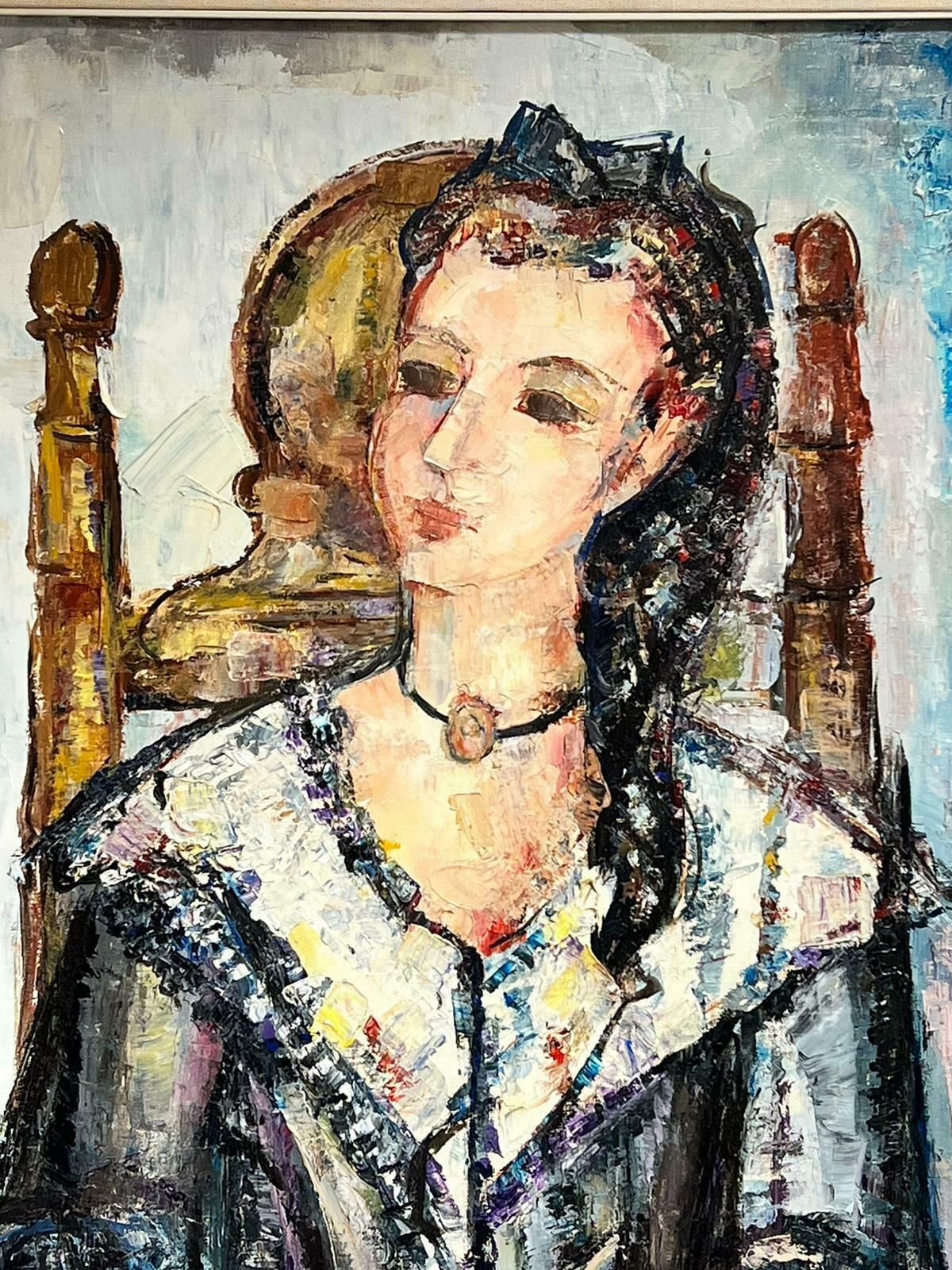Maria Tort Xirauhuge Spanish/ French Oil Painting Girl Seated In Chair photo Art