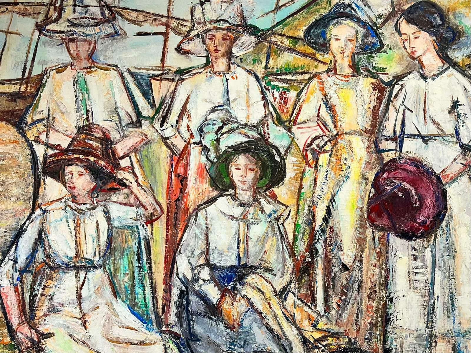 Maria Tort Xirauhuge Spanish/ French Oil Painting Elegant Ladies On The Beach Group Portrait1991 photo 2045.0