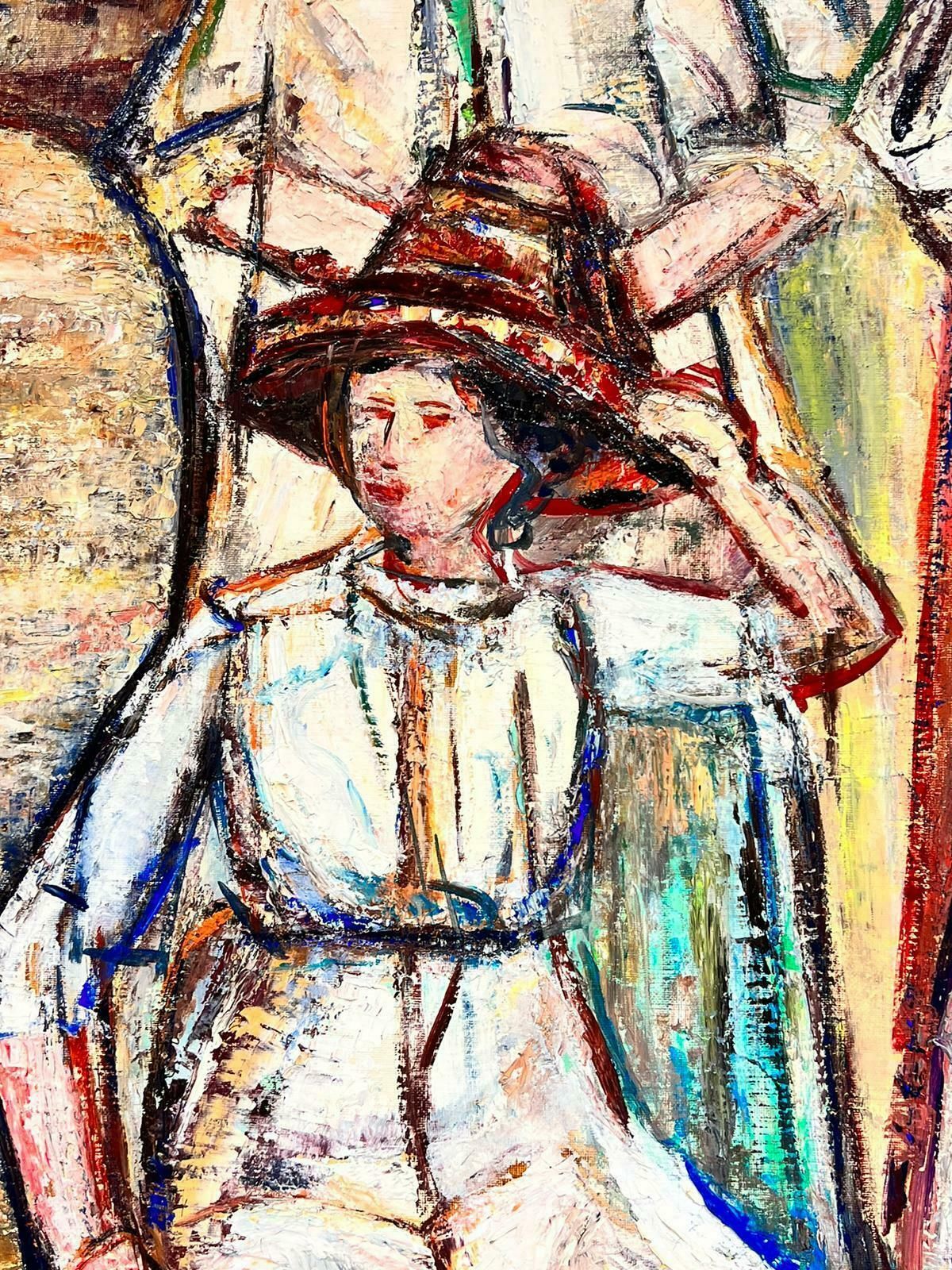 Maria Tort Xirauhuge Spanish/ French Oil Painting Elegant Ladies On The Beach Group Portrait1991 photo vinterior