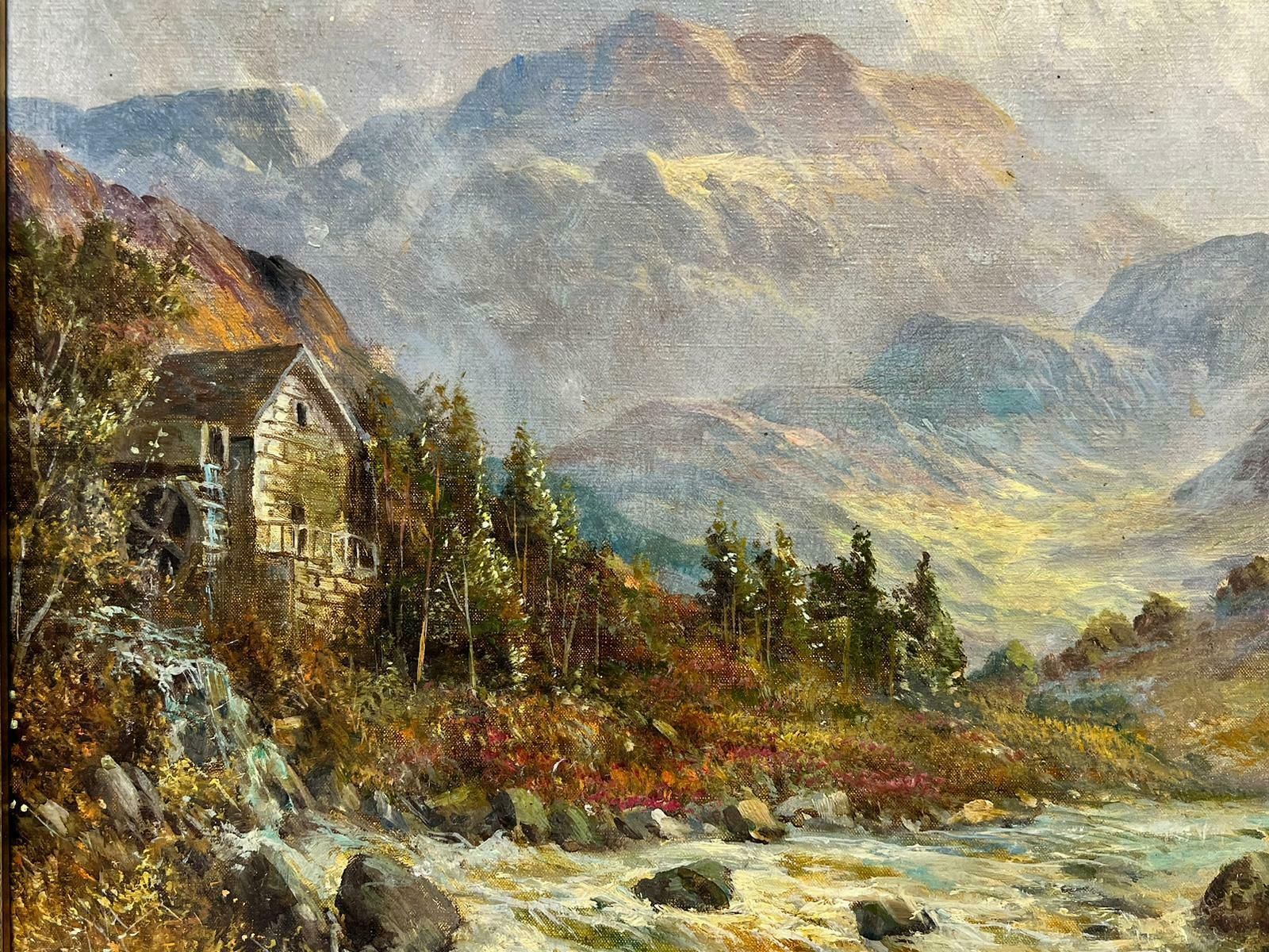 F. E. Jamiesonfine Antique Scottish Highlands Oil Painting Old Watermill River Landscapec. 1920's photo 1431.0