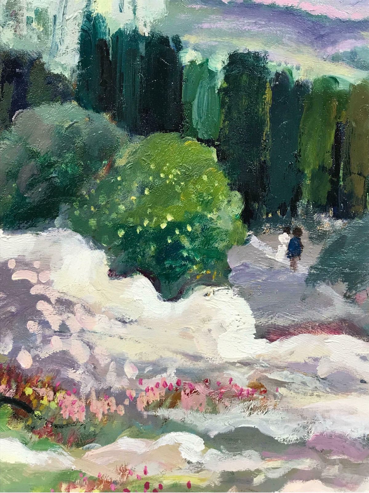 Guy Benardsun Scorched Provence Landscape Les Alpilles, Signed French Modernist Oil photo Art