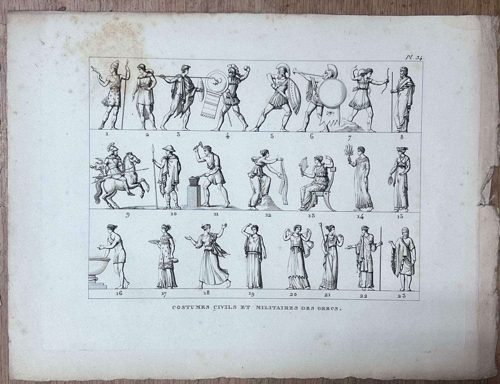 Antique Frenchset 5 Antique French Engravings Ancient Roman Artefacts & Figures photo 460.0