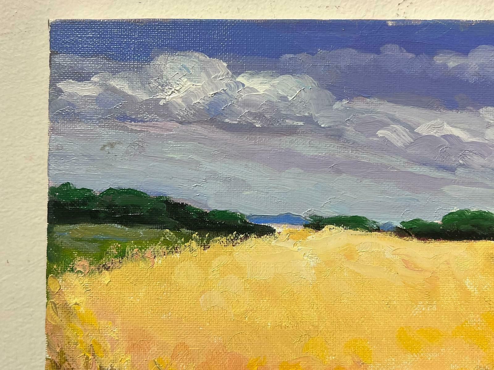 Georges Bordonovecontemporary French Impressionist Oil Golden Wheat Fields & Trees Landscape photo Art