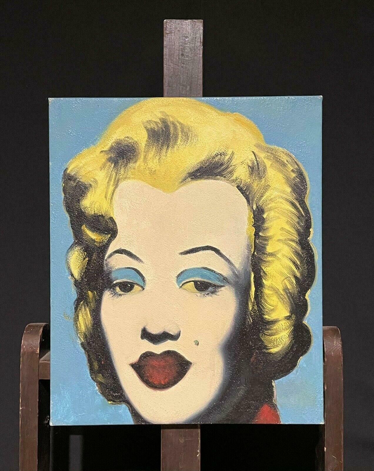 Unknownmarilyn Monroe Portrait   Pop Art Style Painting C. 1990's photo furniture