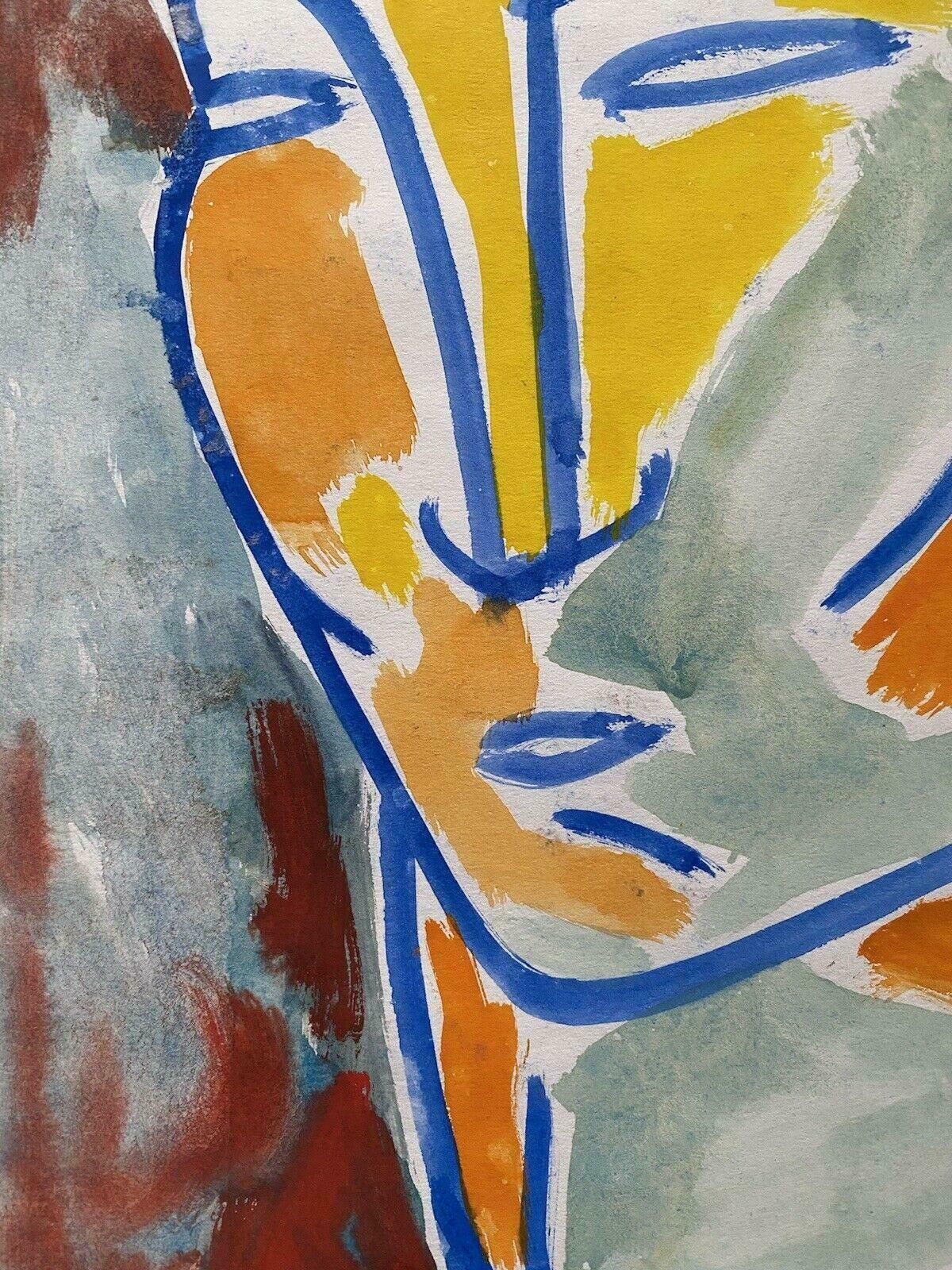 Jean Marcjean Marc (1949 2019) 20th Century French Modernist Painting   Portrait Of Facec. 1980's photo 767.0