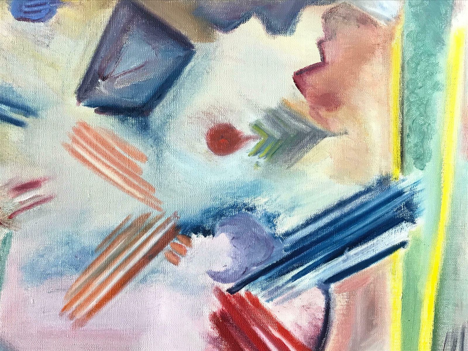 20th Century French Schoollarge 20th Century French Abstract Painting, Bright Colors & Vivid Shapes photo Art
