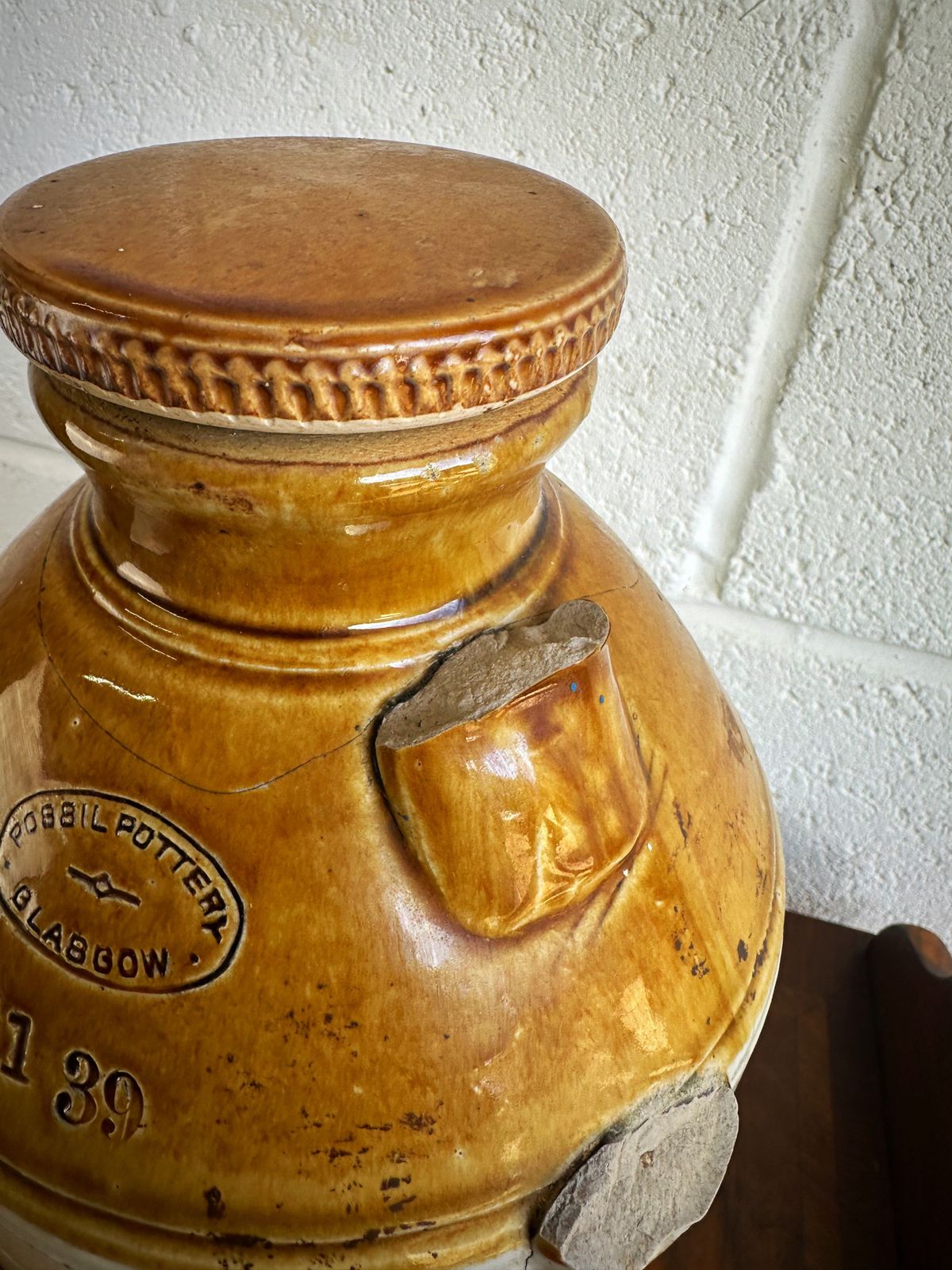 Trio Of Late 19th Century Parozone Glasgow Stoneware Flagons, Industrial Look photo 210.0