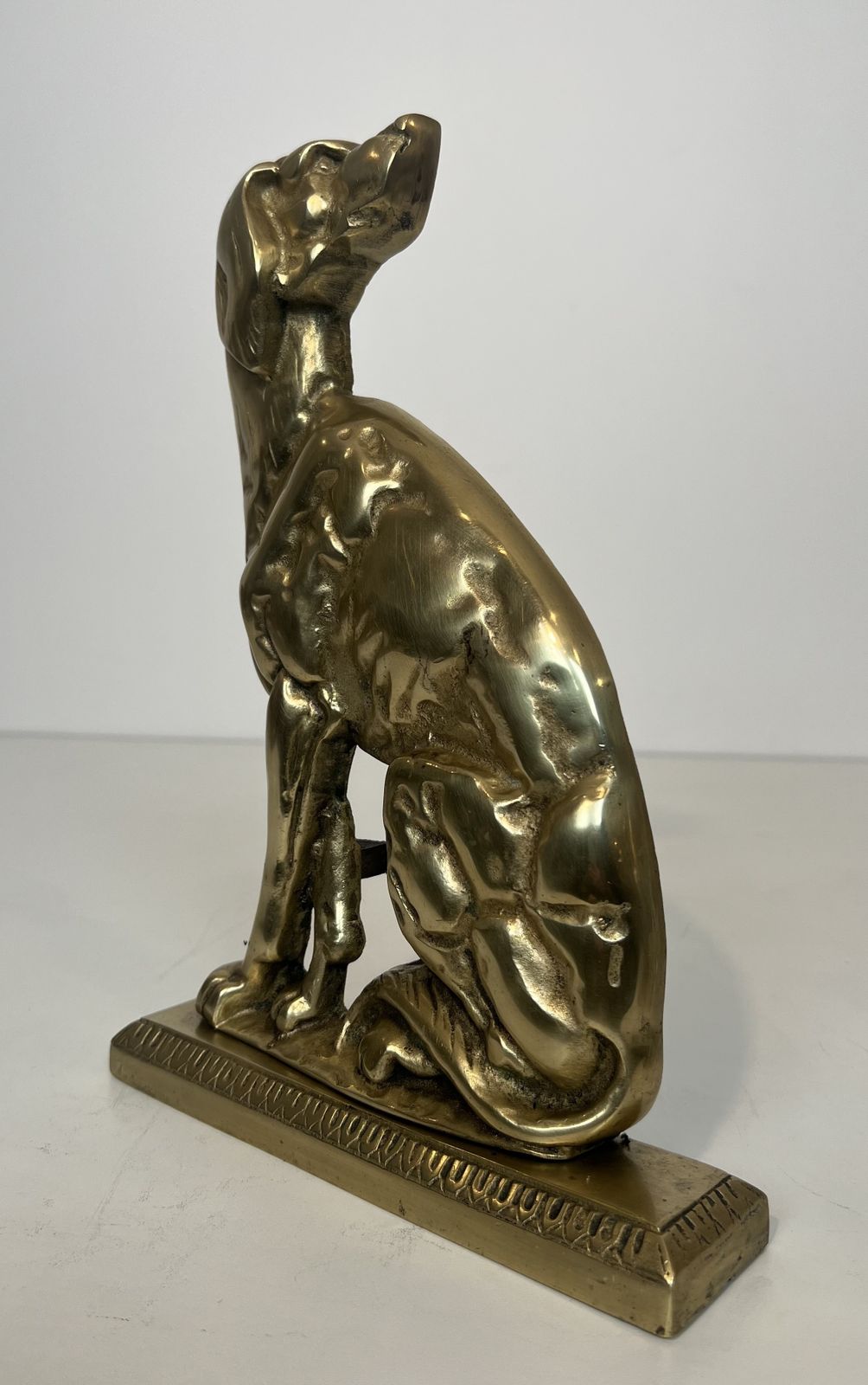 photo buy Pair Of Bronze Andirons Representing Dogs From The Art Deco Period