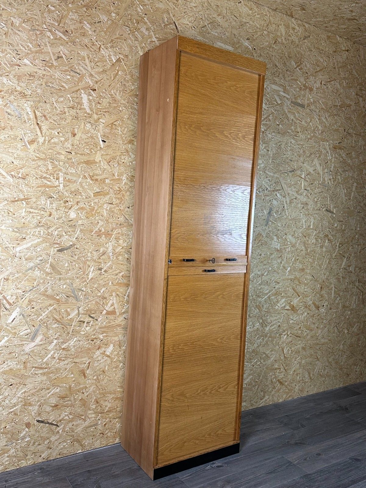 1950s 60s Roller Shutter Cabinet Office Cupboard Filing Cabinet Mid Century Design photo for sale