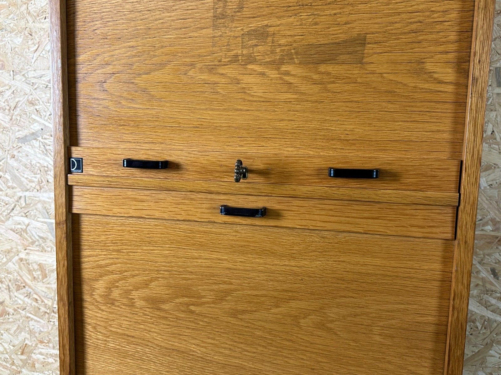 1950s 60s Roller Shutter Cabinet Office Cupboard Filing Cabinet Mid Century Design photo vinterior