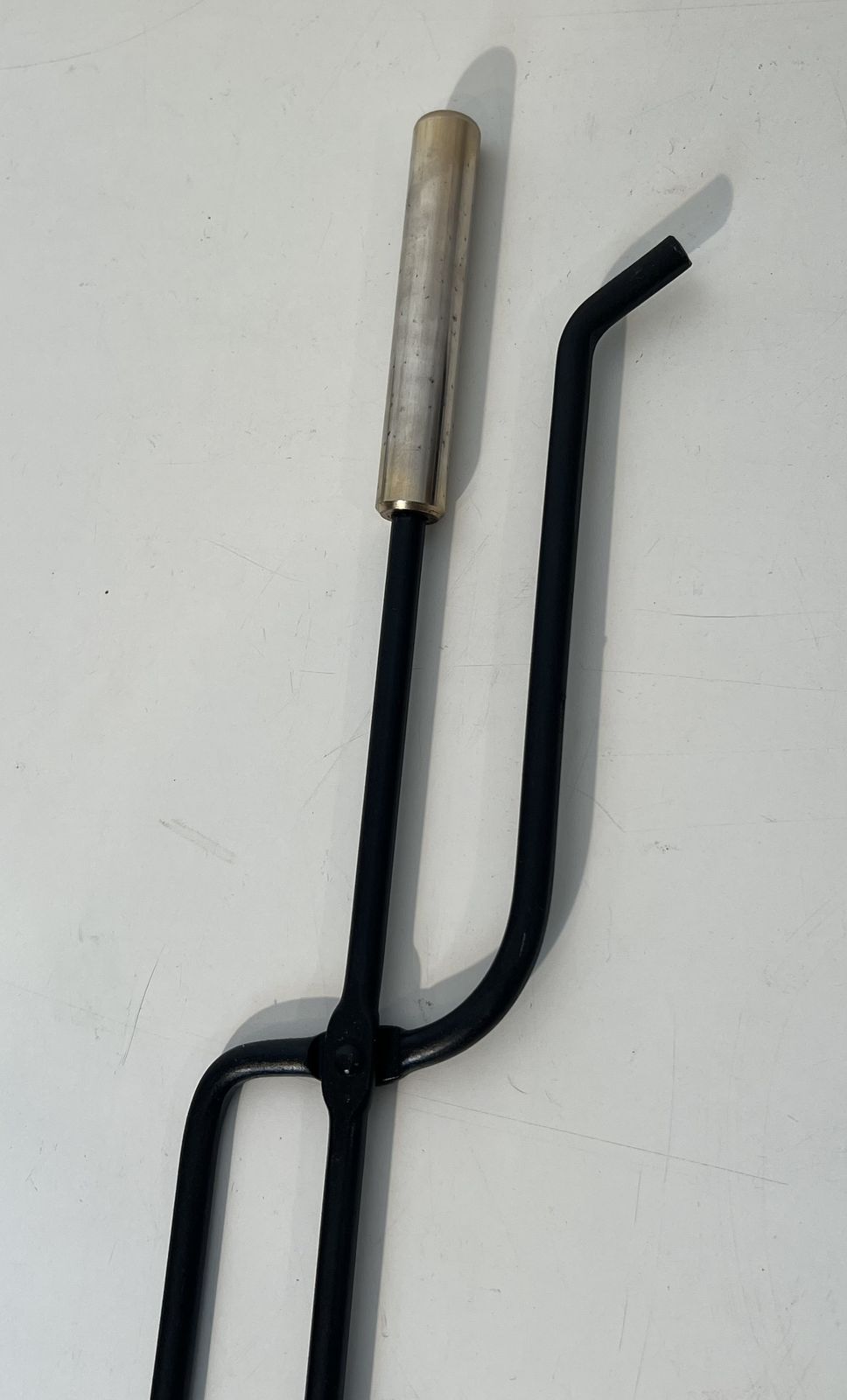photo for sale Black And Chrome Lacquered Metal Design Fire Kit