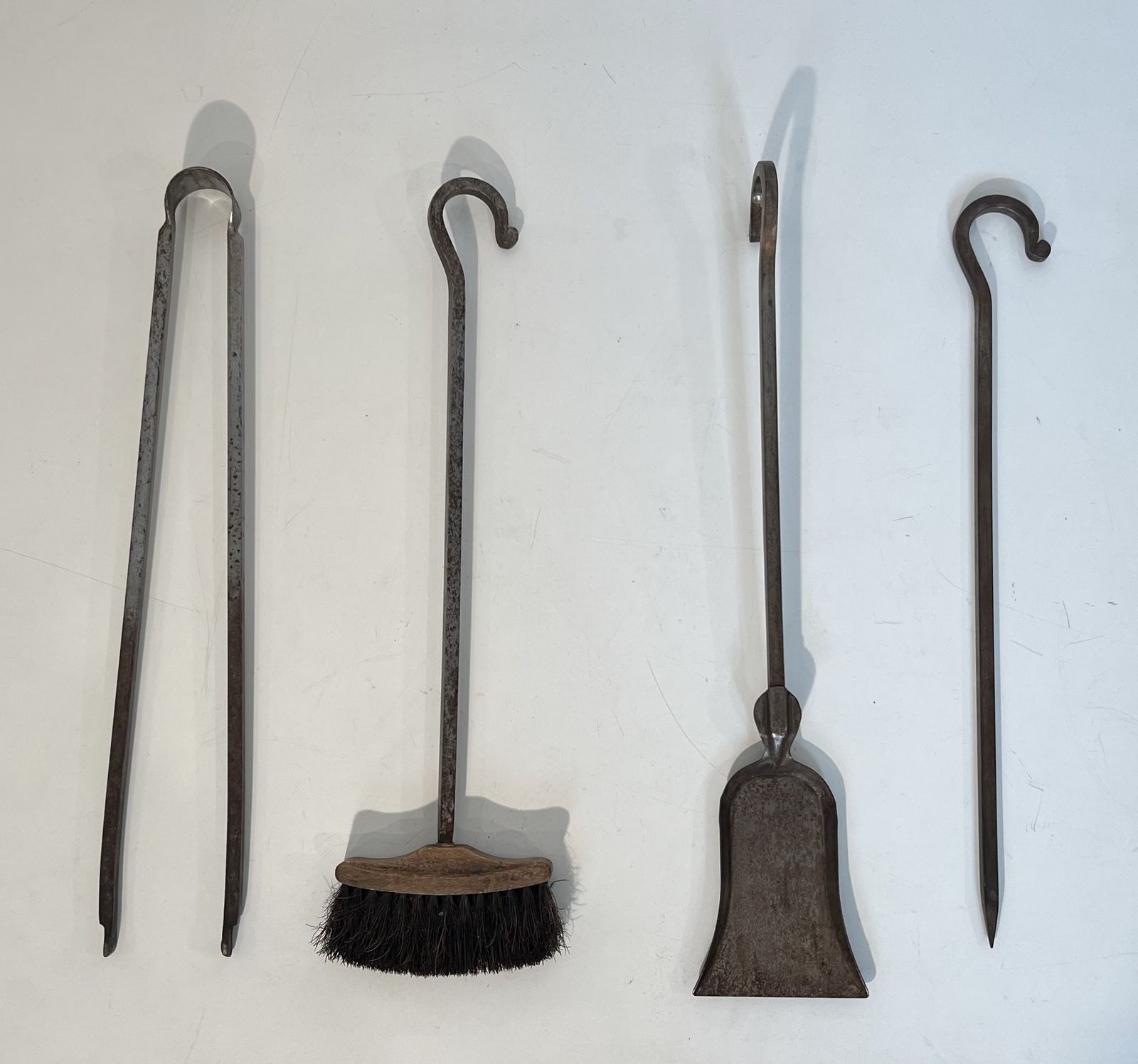 Home Fixtures Modernist Steel Fire Kit, 1970s photo