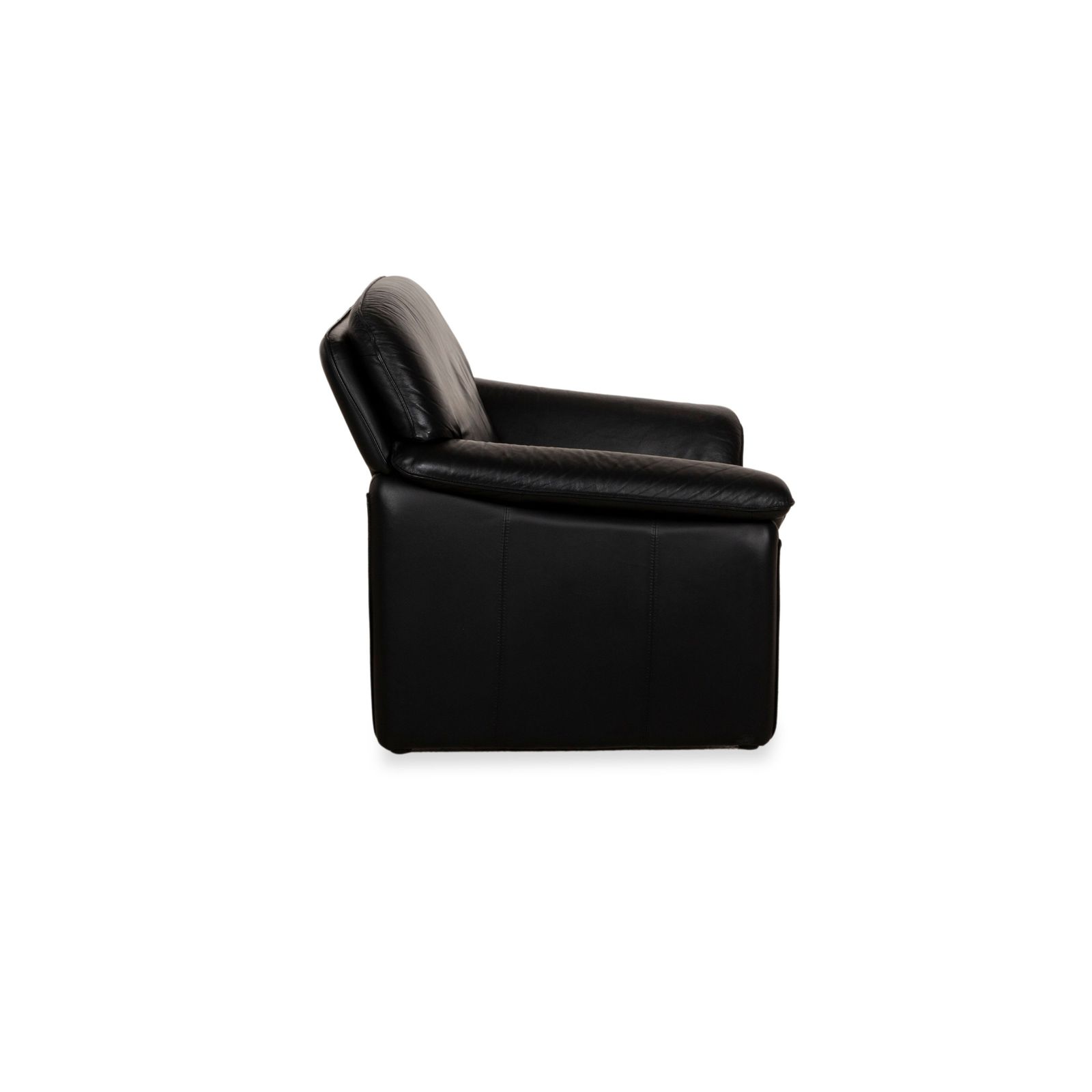 Fauteuil Laauser Atlanta en cuir noir photo vintage