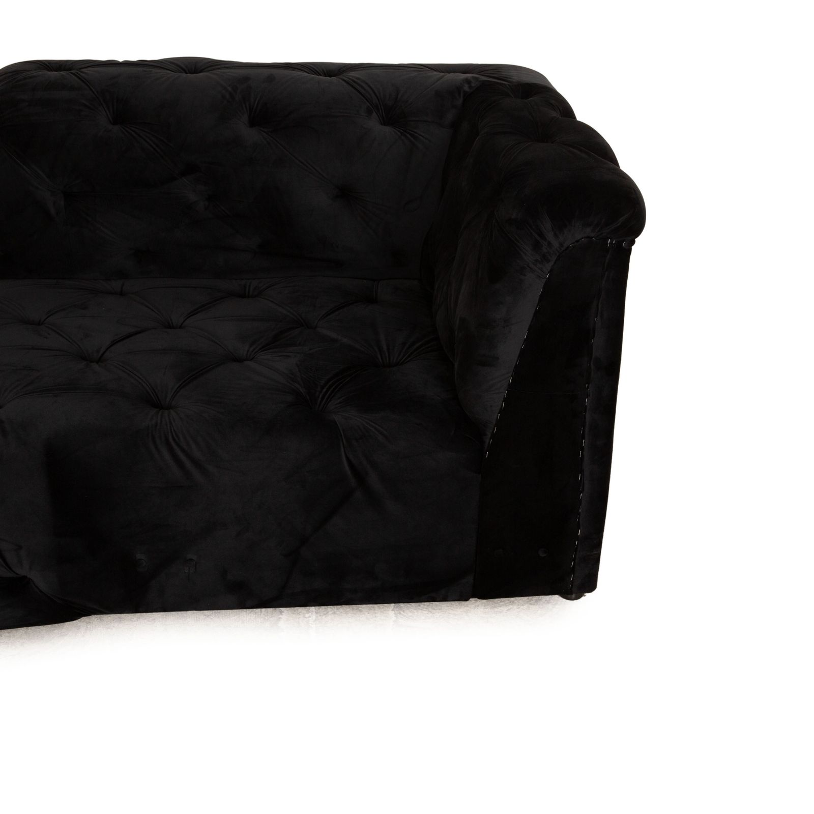 Iconx Studios Velvet Fabric Lounger Black photo for sale