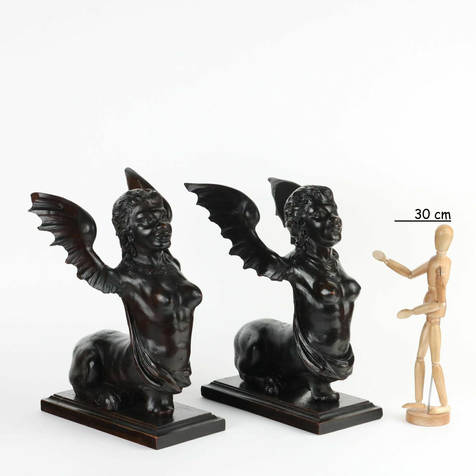 Antique Chimeras Carved Wood Italy Late XIX Century photo for sale