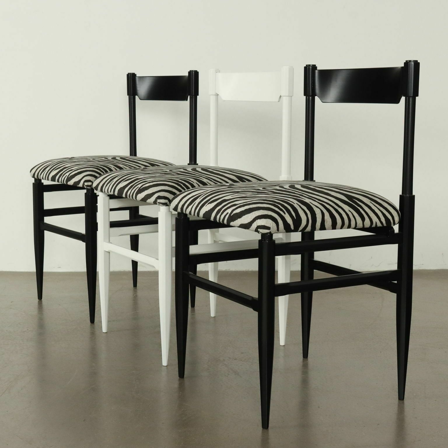 Vintage Chairs Jungle Collection Velvet Wood Italy 1950s 1960s photo 2330.0