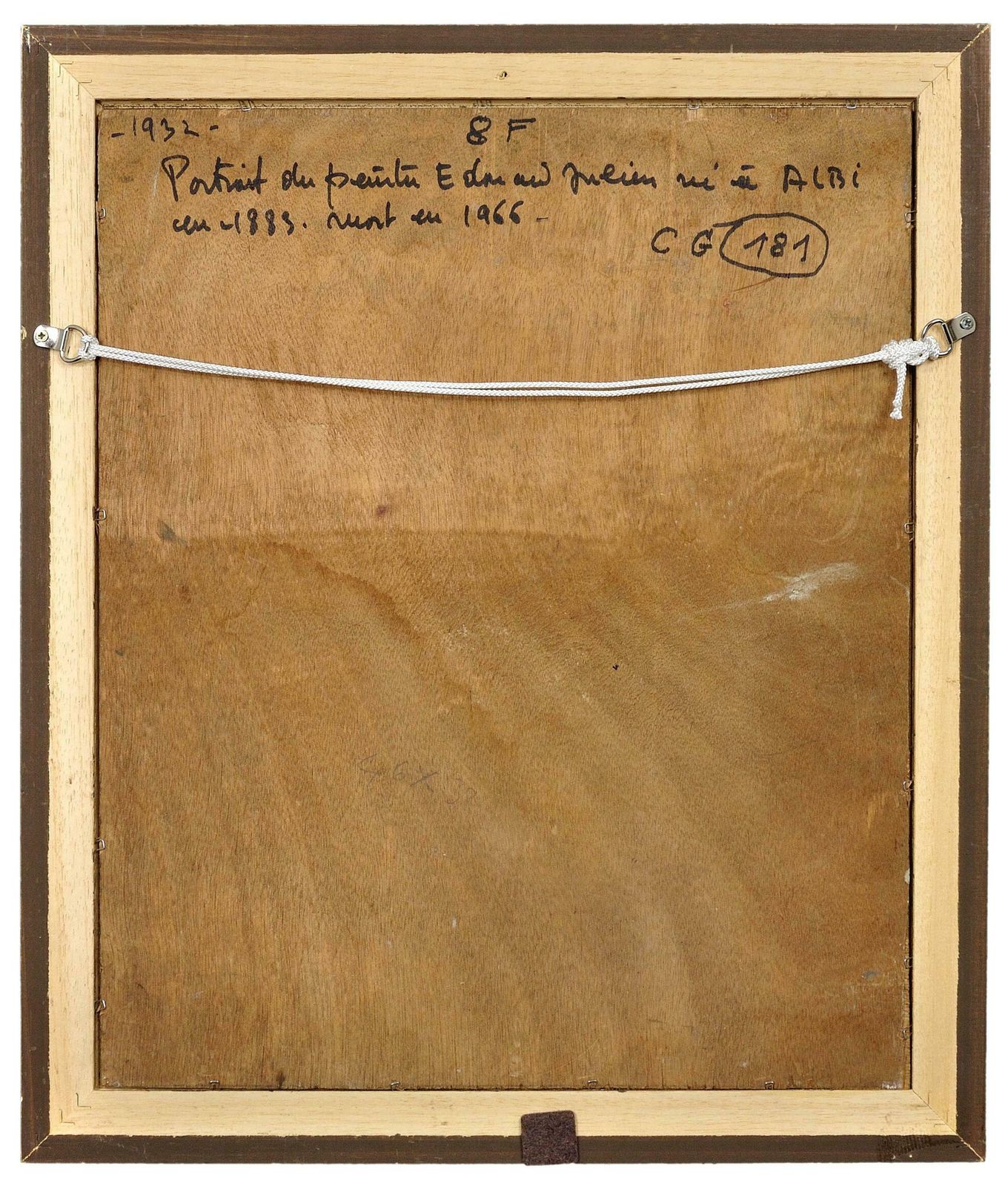 Edouard Julien 1883 To 1966. French. Self Portrait Of & By The Curator Of The Toulouse Lautrec Museum. Albi, France, 1932. Framed Oil Painting. photo for sale