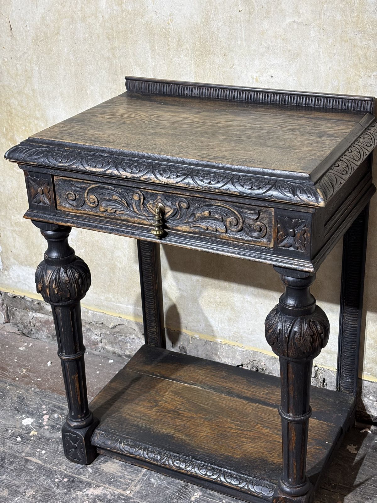 Jacobean Flemish Oak Table Ebonised And Polished Finish photo buy