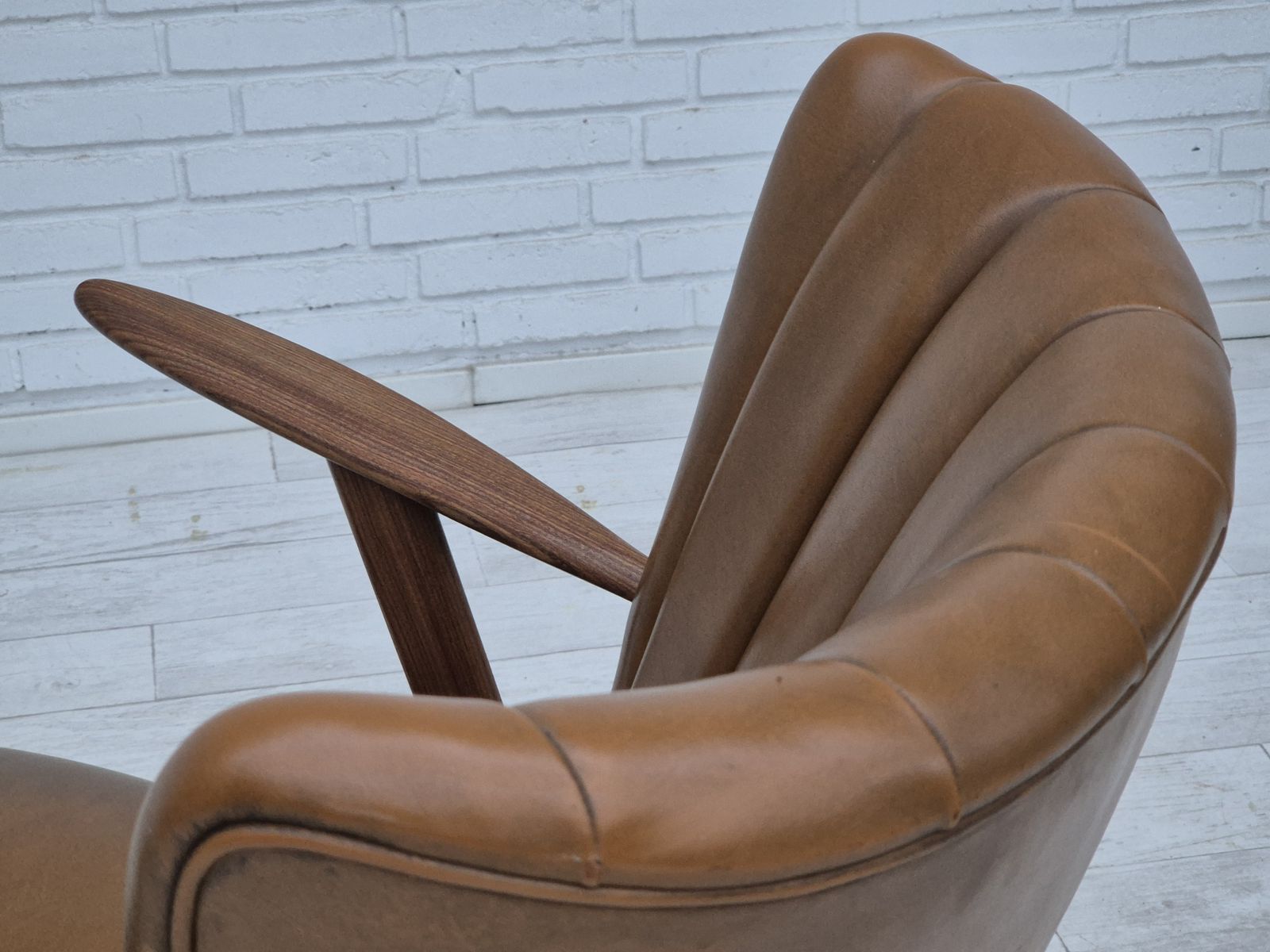 photo for sale 1960s, Danish Design By Erhardsen & Andersen, Armchair, Original Condition, Teak Wood.