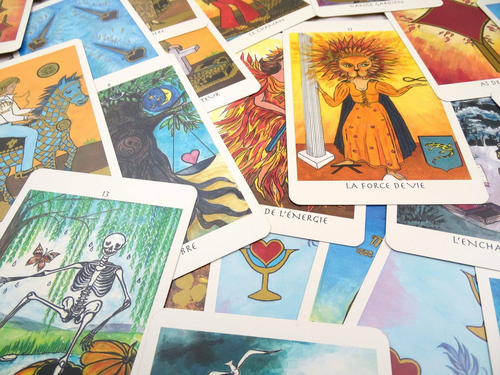 Vintage French Complete Tarot Pack Le Tarot D'or By Joelle Balle Safran Collection, Retro Big Fortune Telling Cards From France, Divination photo buy