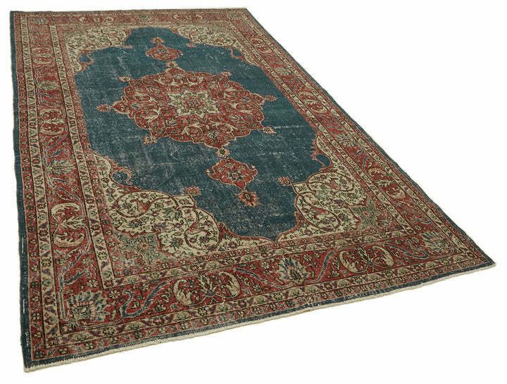 Handmade Beige Turkish Vintage Area Rug  307 Cm X 196 Cm photo furniture