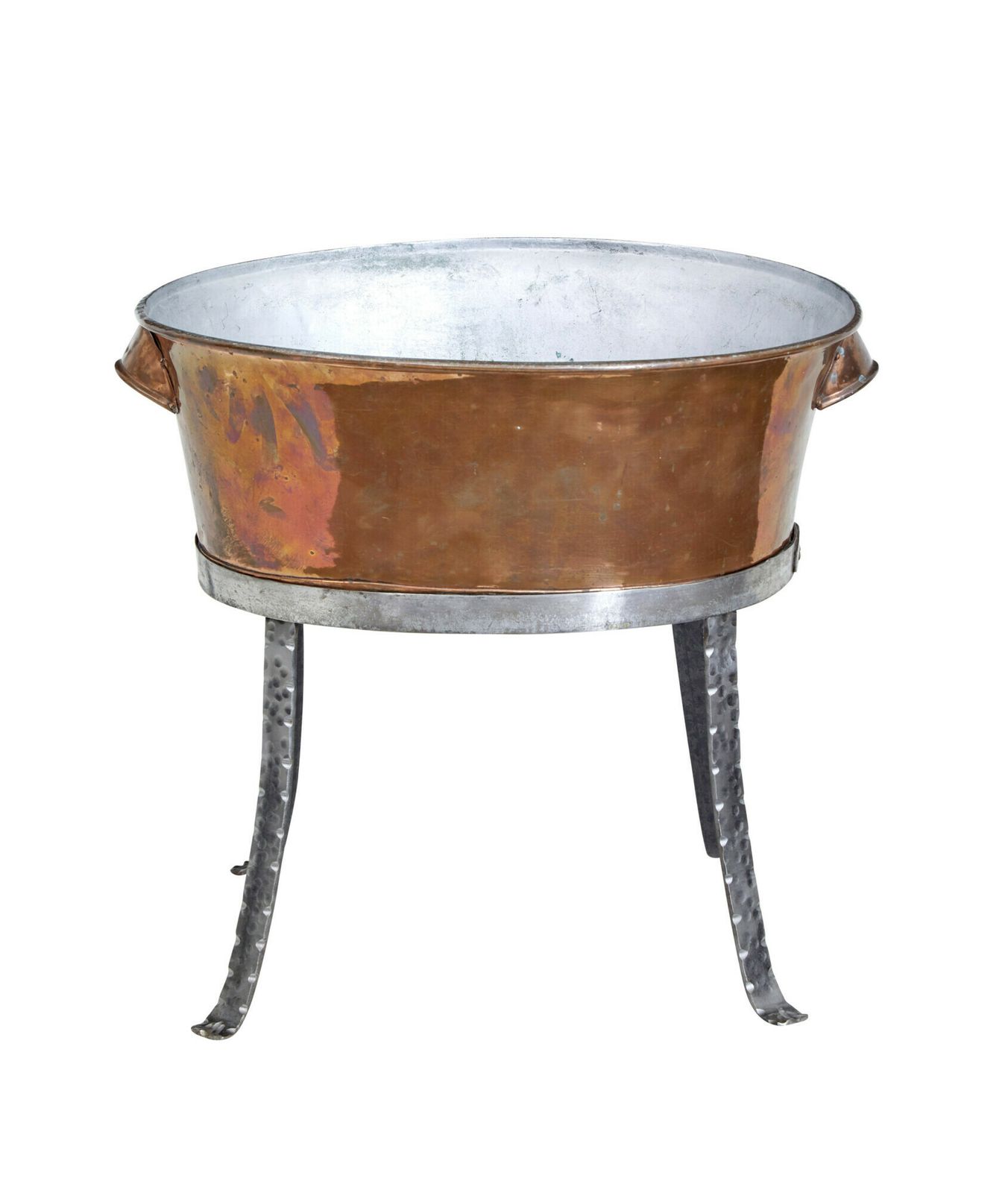 19th Century Arts And Crafts Copper Bowl On Stand photo 495.0