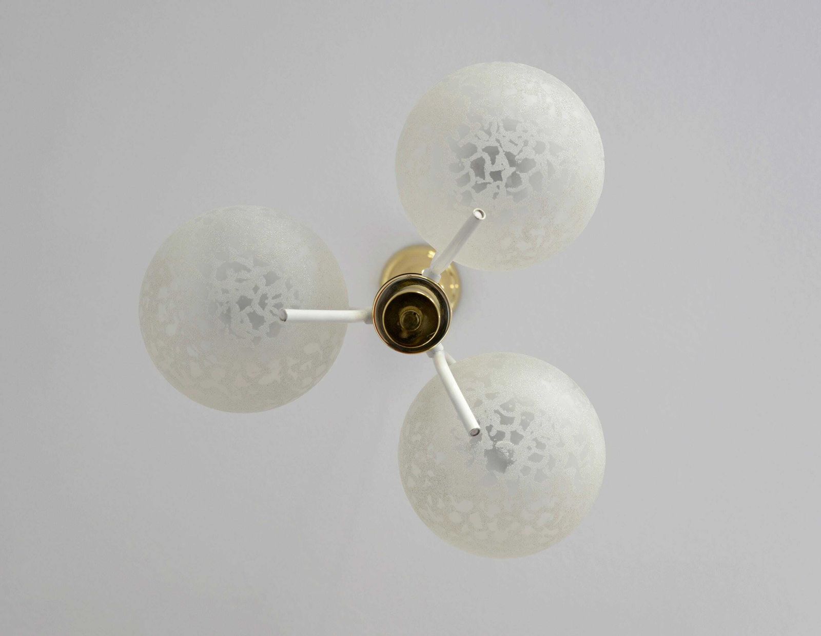 Vintage Ceiling Light / Chandelier / Mcm Sputnik / Pendant Lamp / Light Fixture / Yugoslavia 1970's / White Hanging Lamp / Retro Cool Lamp photo 261.0