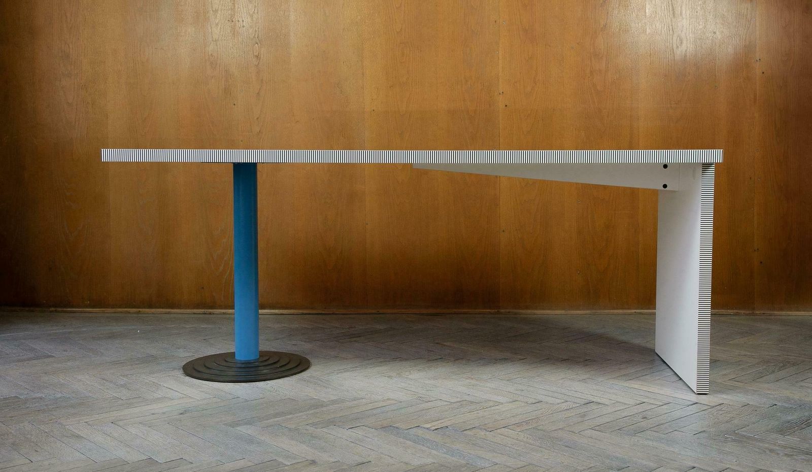 Mid Century Modern White Blue Desk By Antonia Astori For Driade, Italy 1980s photo furniture