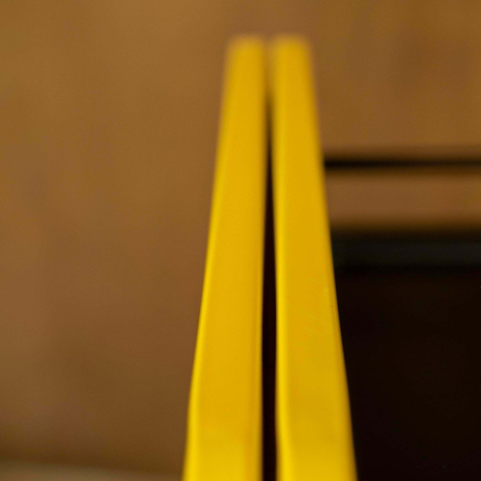 photo furniture Postmodern Yellow Black Trolley On Castors By Secco, Italy 1980s
