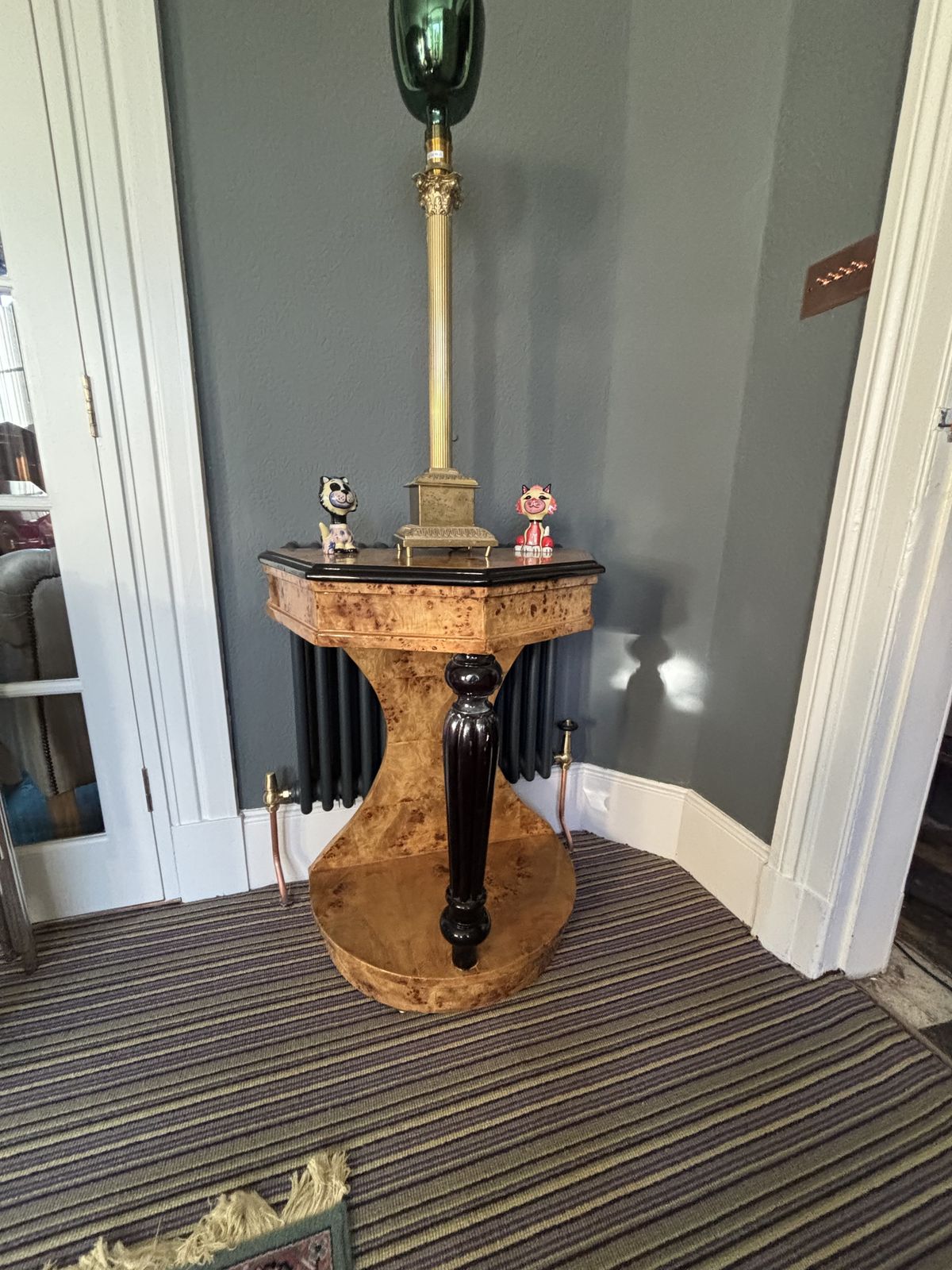 Art Deco Burr Maple Side Table photo vinterior