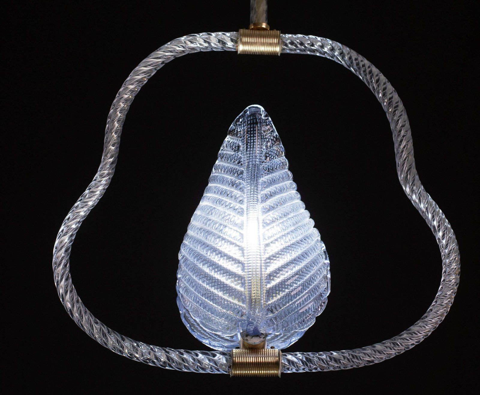 Blu Murano Glass Chandelier By Barovier E Toso, 1950s photo vinterior