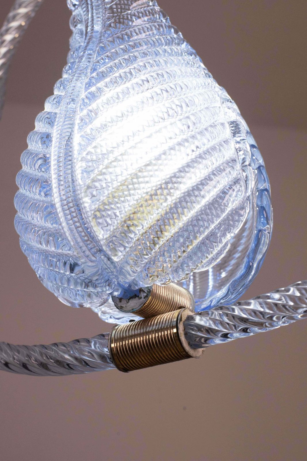 photo buy Blu Murano Glass Chandelier By Barovier E Toso, 1950s
