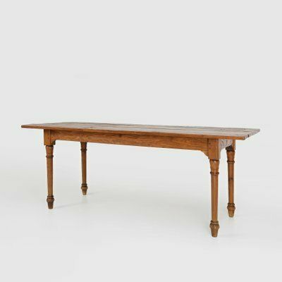 Rustic Farmhouse Table In Oak Wood, France, 1850s