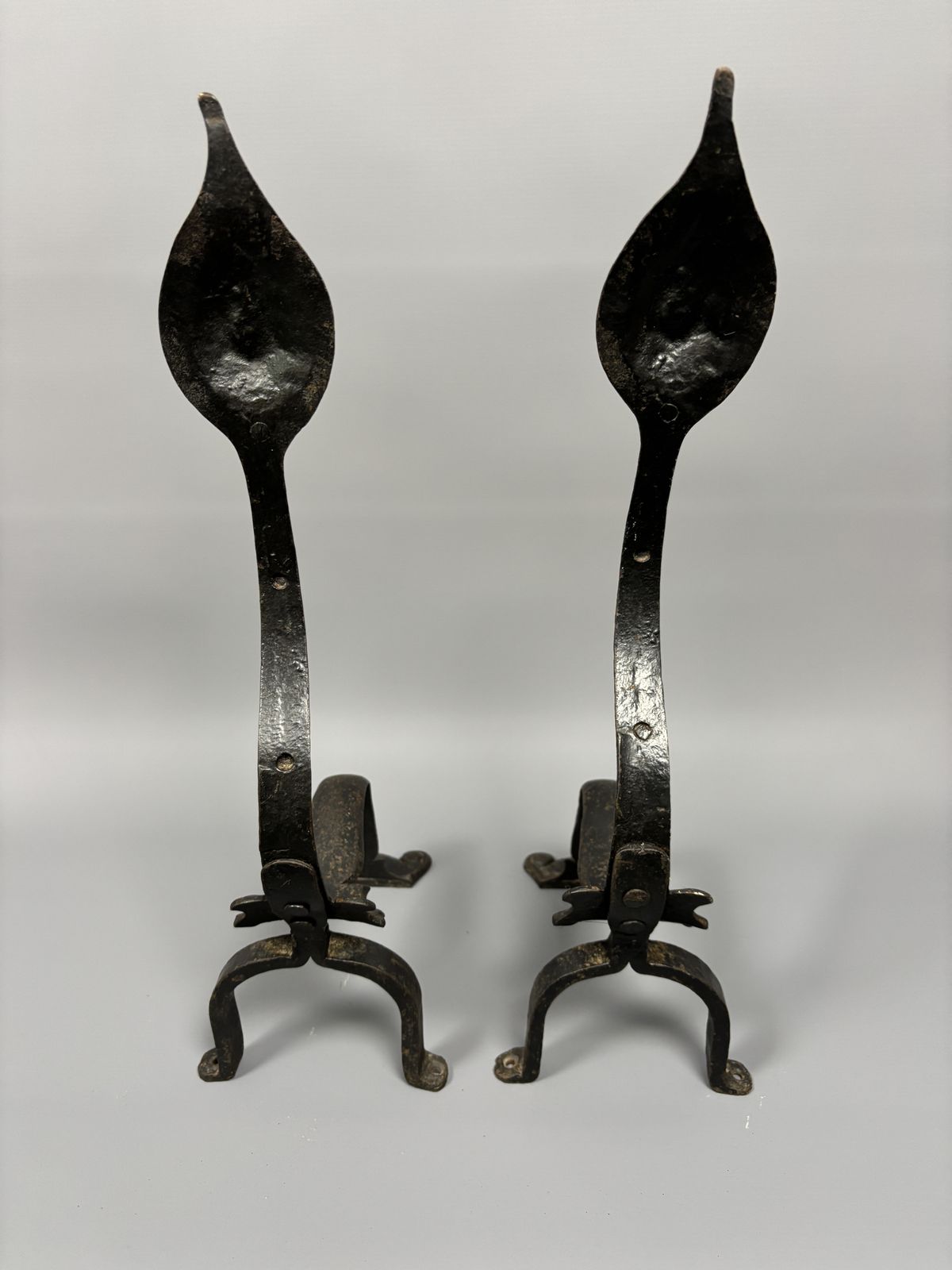 Pair Of Arts & Crafts Steel Firedogs photo 220.0