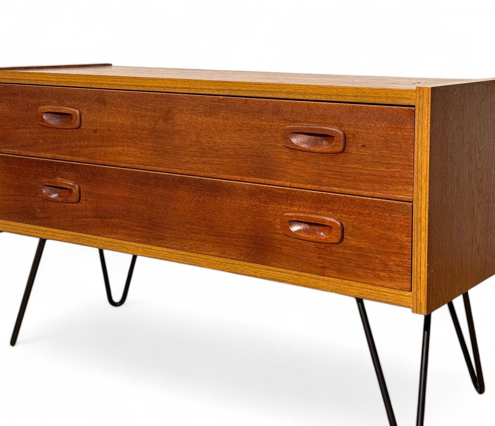 Danish Teak Chest Of Drawers Hairpin Legs Mid Century Retro Paul Codovous