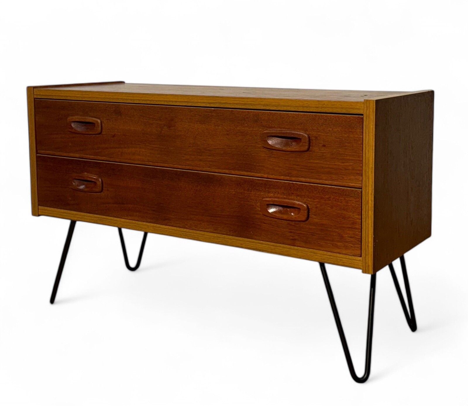 Furniture Danish Teak Chest Of Drawers Hairpin Legs Mid Century Retro Paul Codovous photo