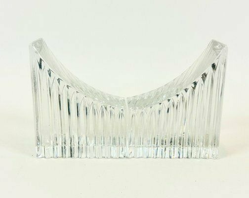Mid Century Crystal Glass Bookends, 1970s, Set Of 2 photo buy