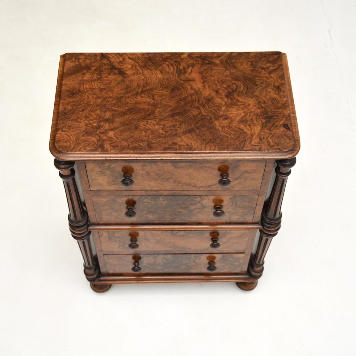Antique Victorian Burr Walnut Specimen Chest Of Drawers photo for sale