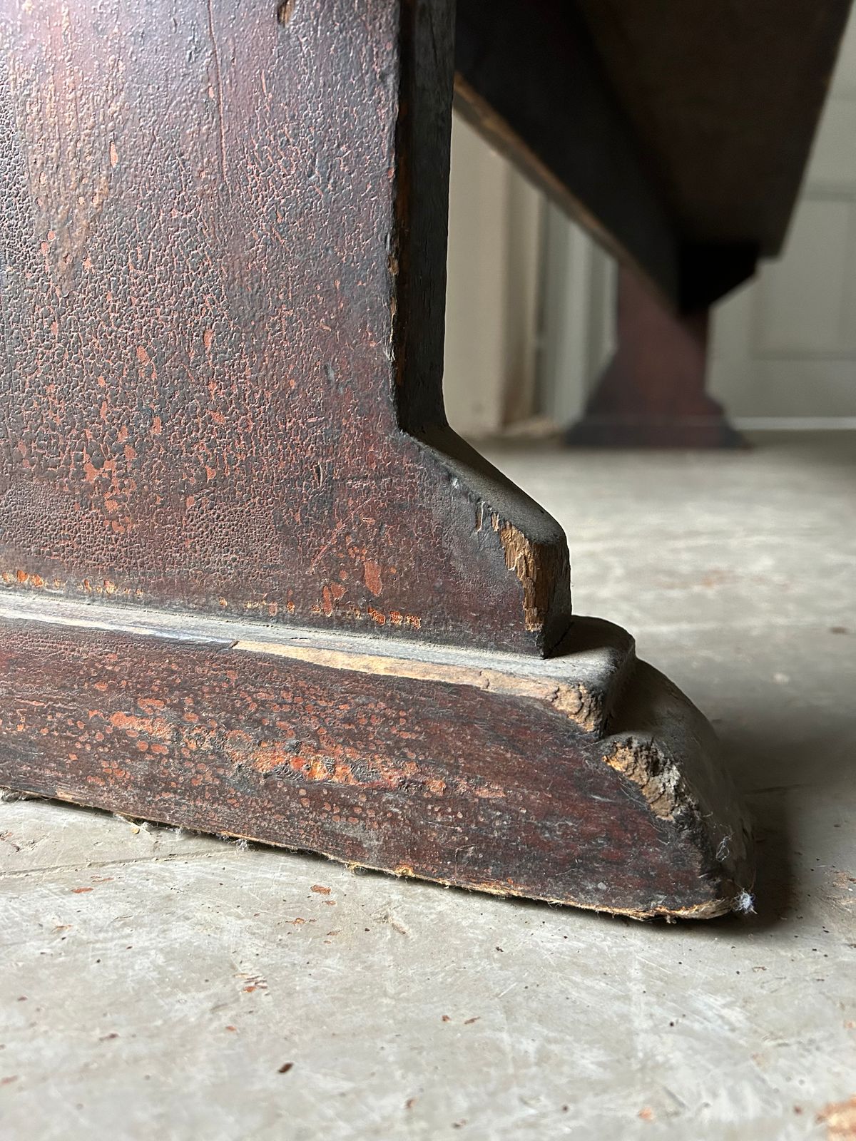 Furniture Pair Of 19th Century Pine Benches In Original Condition photo