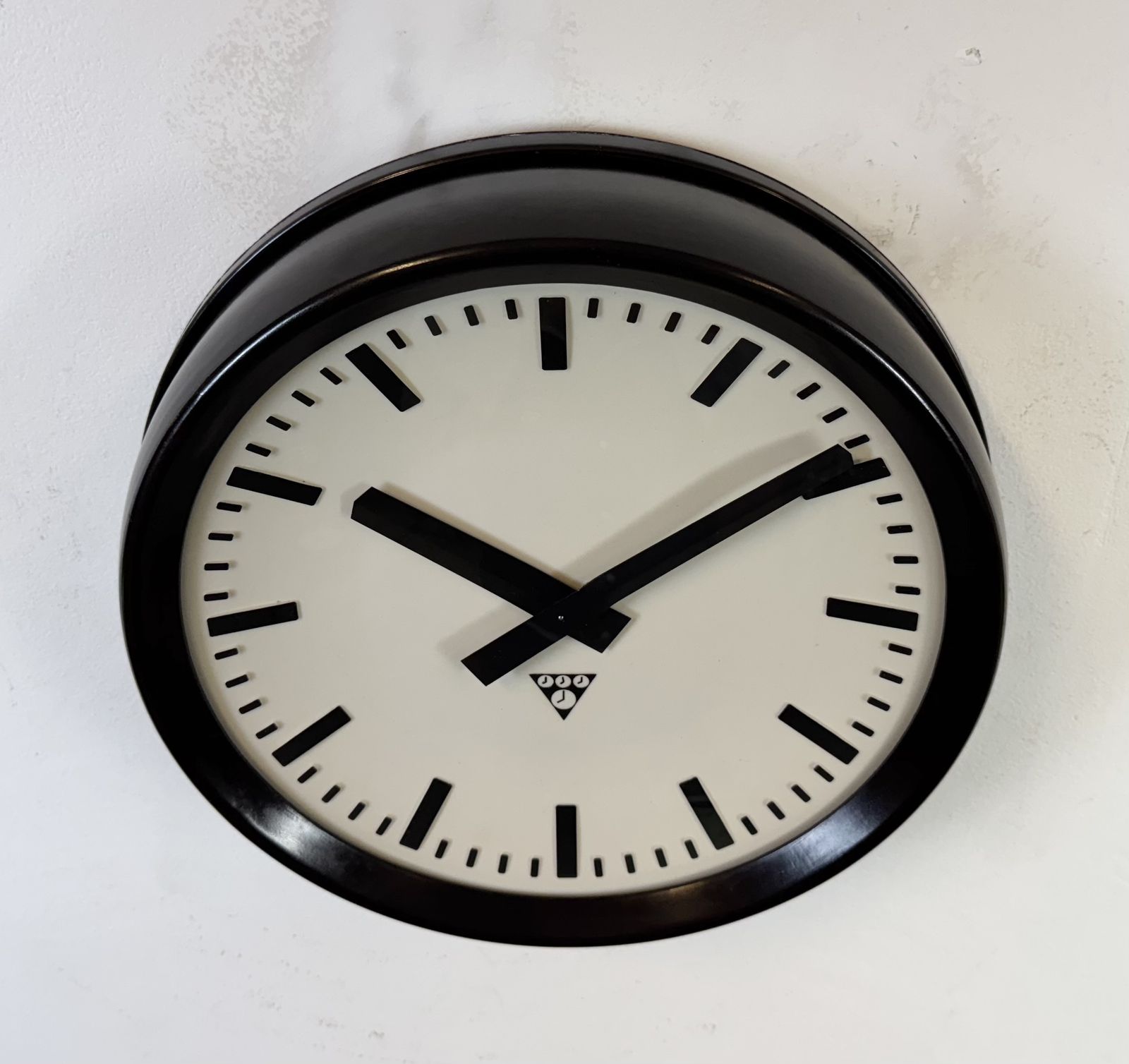 Industrial Bakelite Factory Wall Clock From Pragotron, 1960s photo for sale